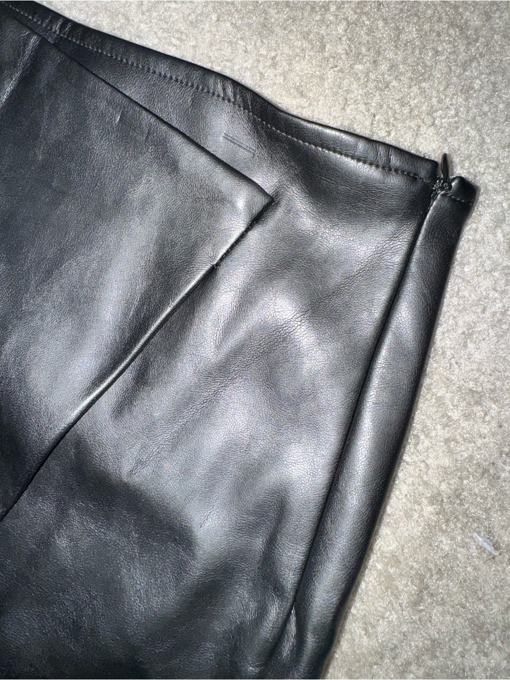 Lucy Paris Fiorella Faux Leather Wrapped Skirt black, size M - Picture 4 of 8